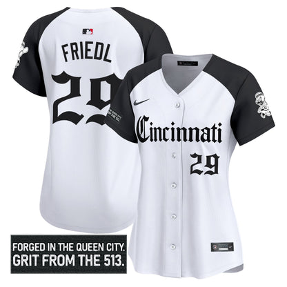 Women's Cincinnati Reds 'Gothic Queen City Edition' Vapor Premier Limited Jersey - All Stitched