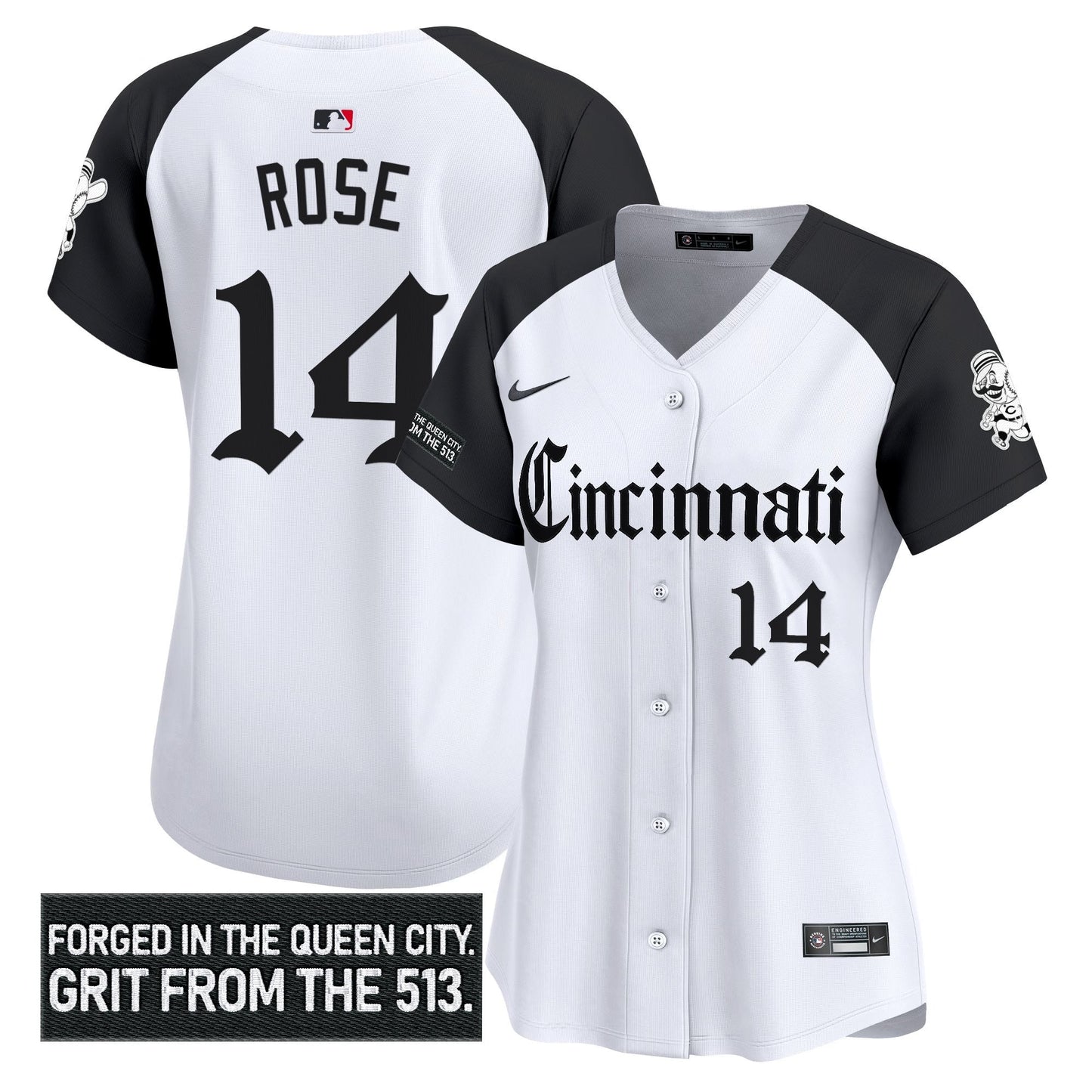 Women's Cincinnati Reds 'Gothic Queen City Edition' Vapor Premier Limited Jersey - All Stitched