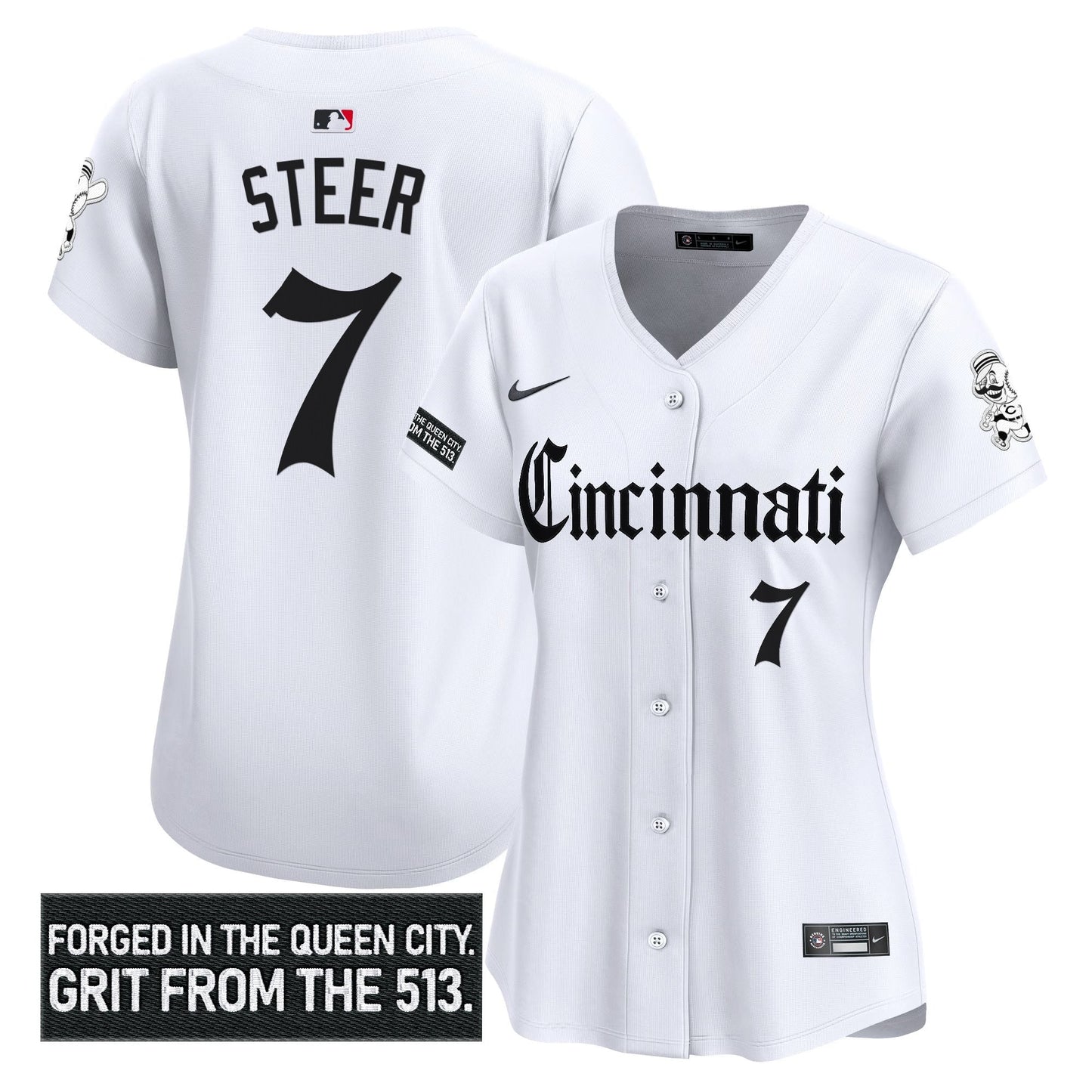 Women's Cincinnati Reds 'Gothic Queen City Edition' Vapor Premier Limited Jersey - All Stitched