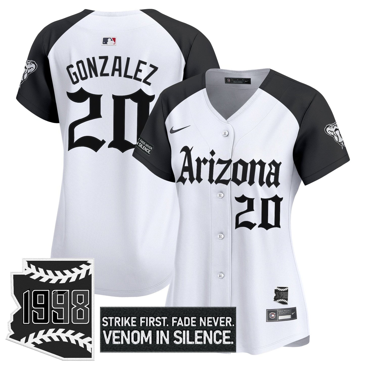 Women's Arizona Diamondbacks 'Gothic Desert Fang Edition' Vapor Premier Limited Jersey - All Stitched