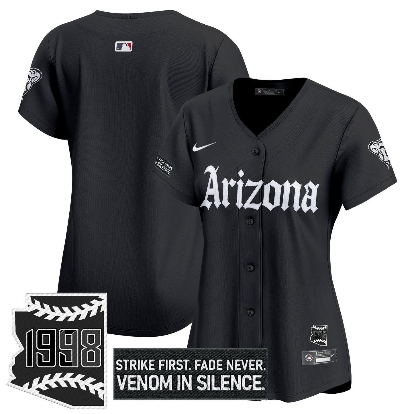 Women's Arizona Diamondbacks 'Gothic Desert Fang Edition' Vapor Premier Limited Jersey - All Stitched