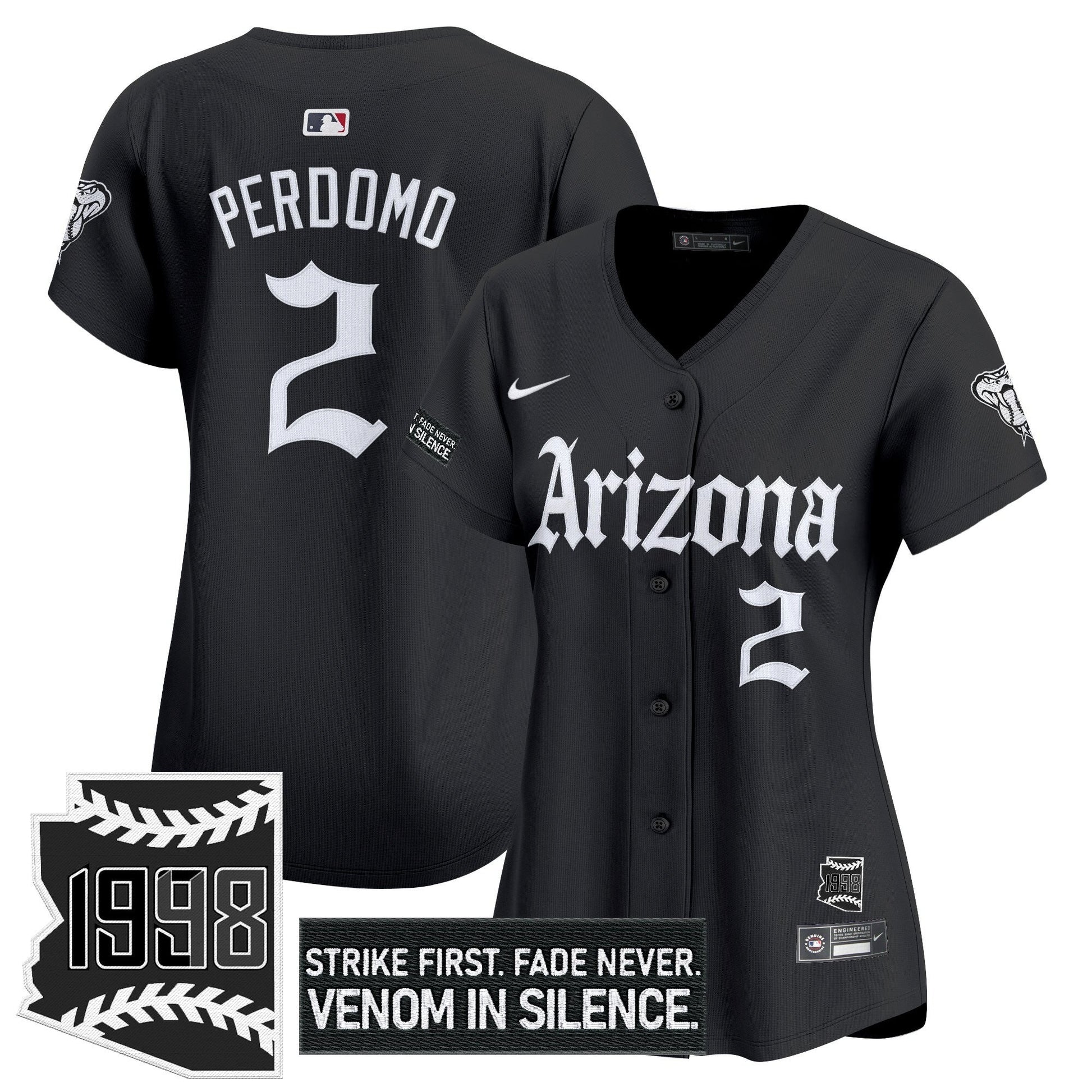 Women's Arizona Diamondbacks 'Gothic Desert Fang Edition' Vapor Premier Limited Jersey - All Stitched