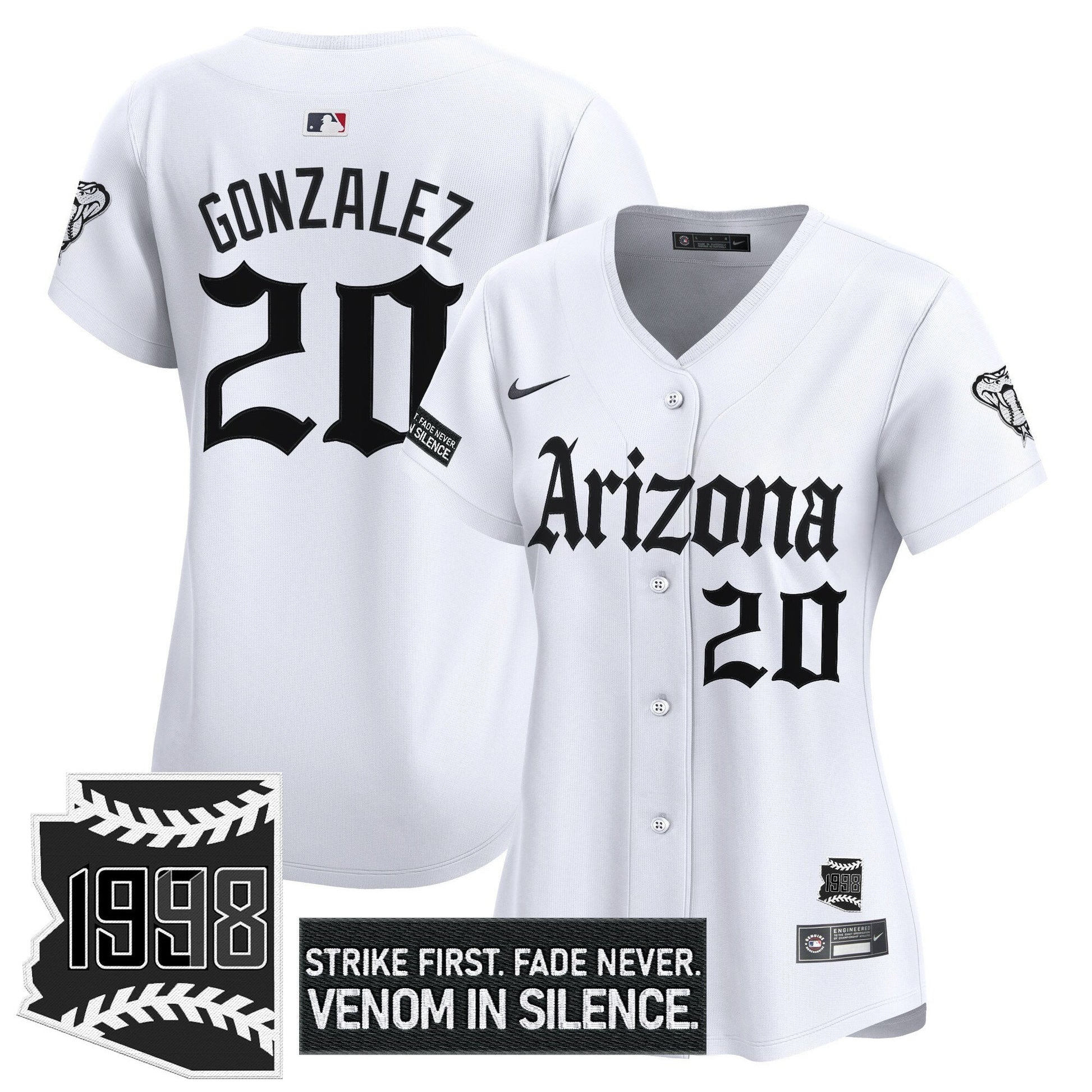 Women's Arizona Diamondbacks 'Gothic Desert Fang Edition' Vapor Premier Limited Jersey - All Stitched