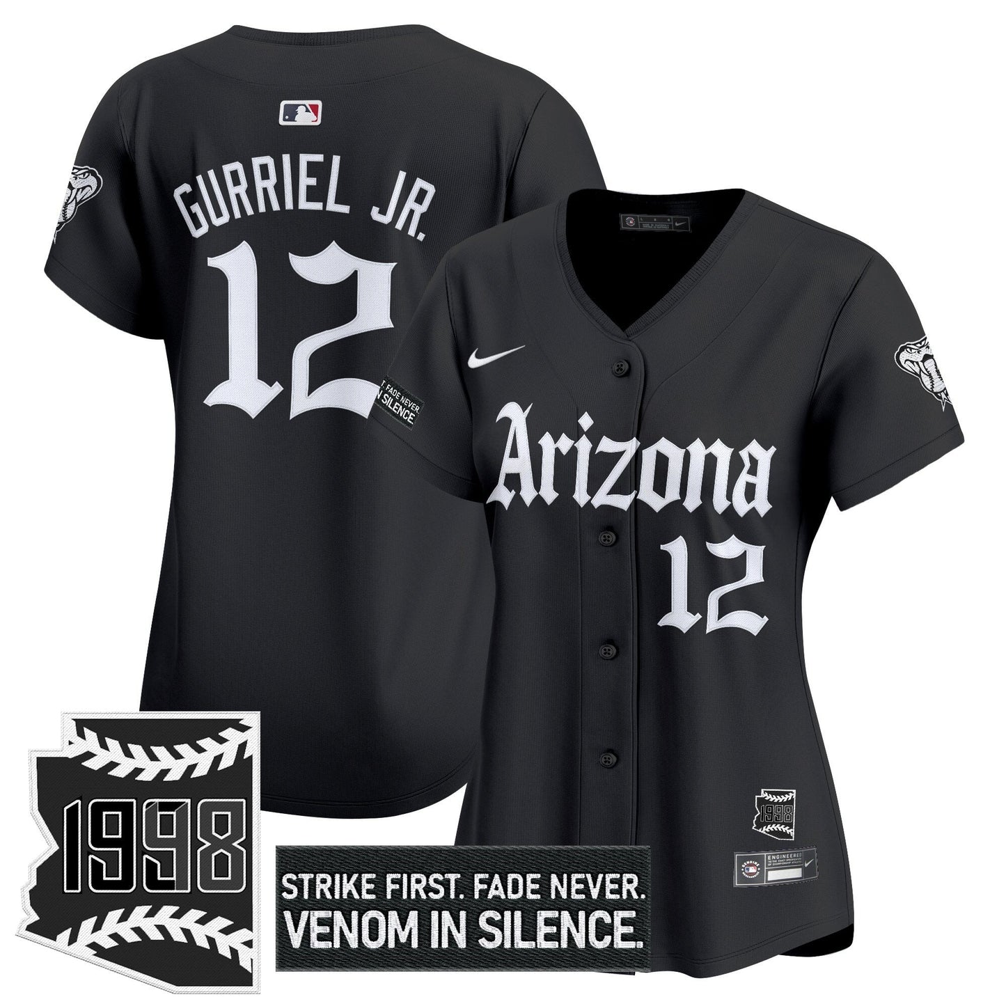 Women's Arizona Diamondbacks 'Gothic Desert Fang Edition' Vapor Premier Limited Jersey - All Stitched
