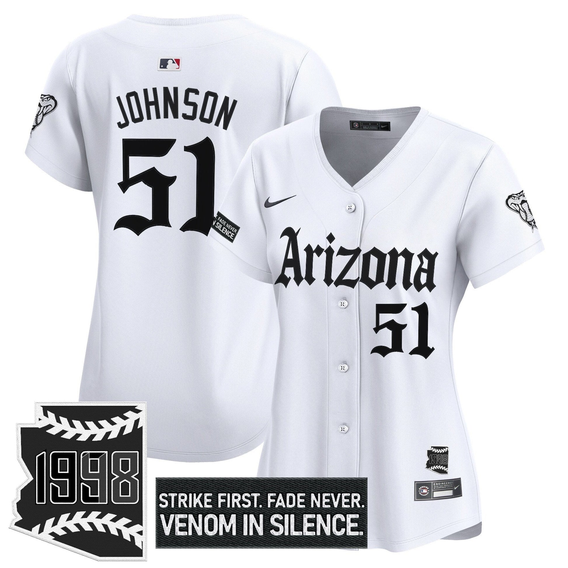 Women's Arizona Diamondbacks 'Gothic Desert Fang Edition' Vapor Premier Limited Jersey - All Stitched