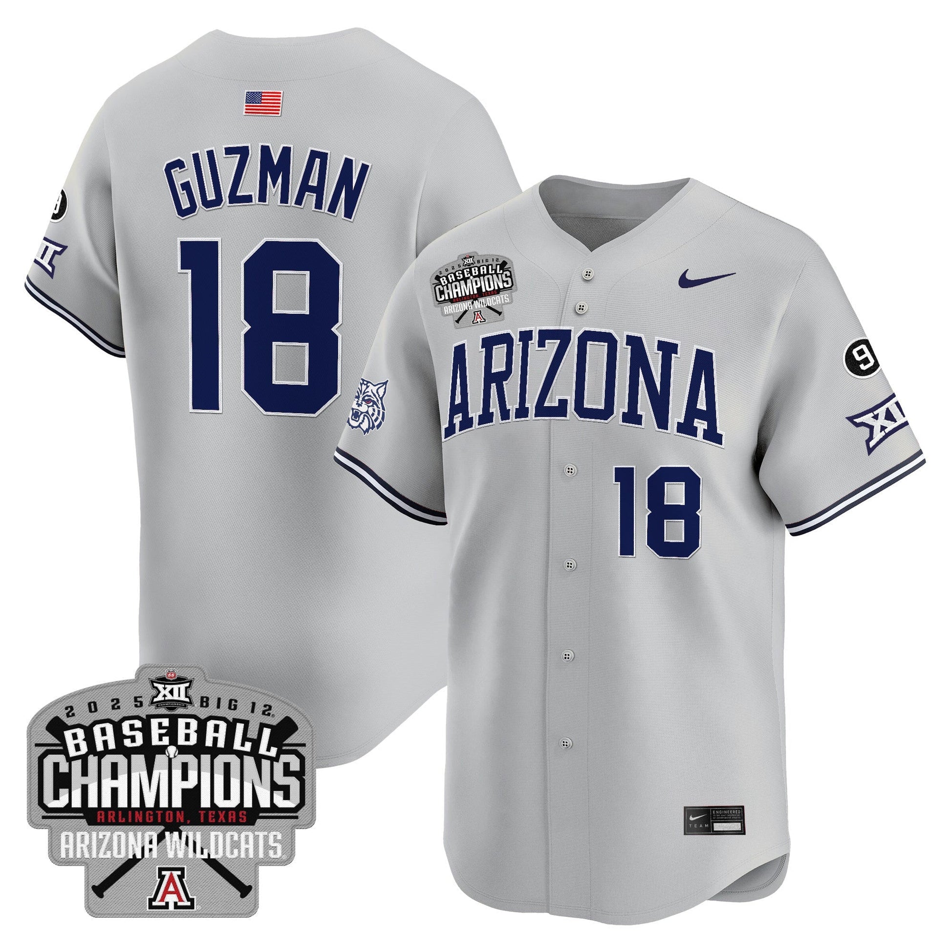 Arizona Wildcats 2025 Big 12 Champions Vapor Premier Limited Jersey - All Stitched