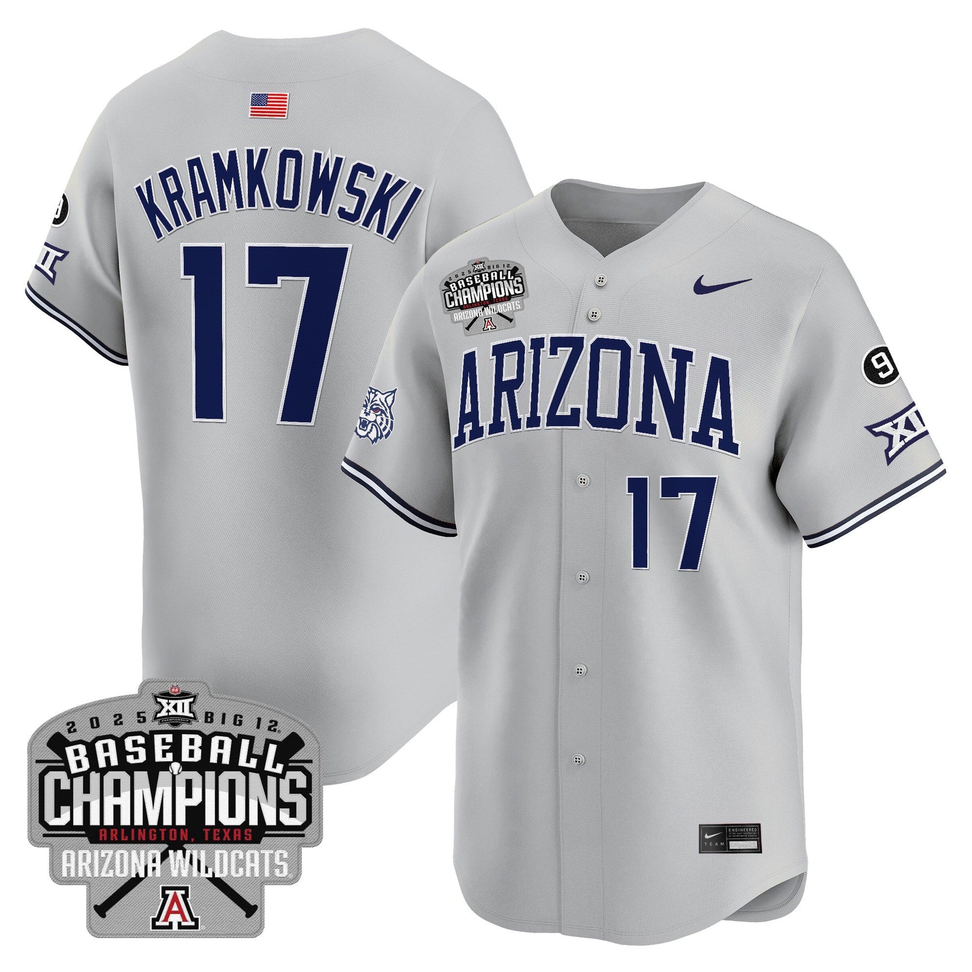 Arizona Wildcats 2025 Big 12 Champions Vapor Premier Limited Jersey - All Stitched