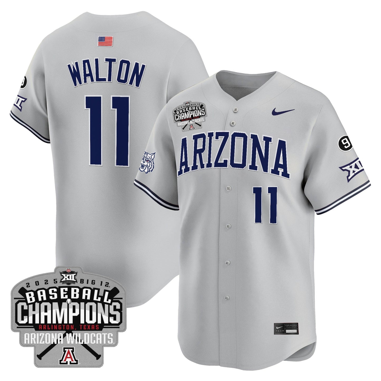 Arizona Wildcats 2025 Big 12 Champions Vapor Premier Limited Jersey - All Stitched