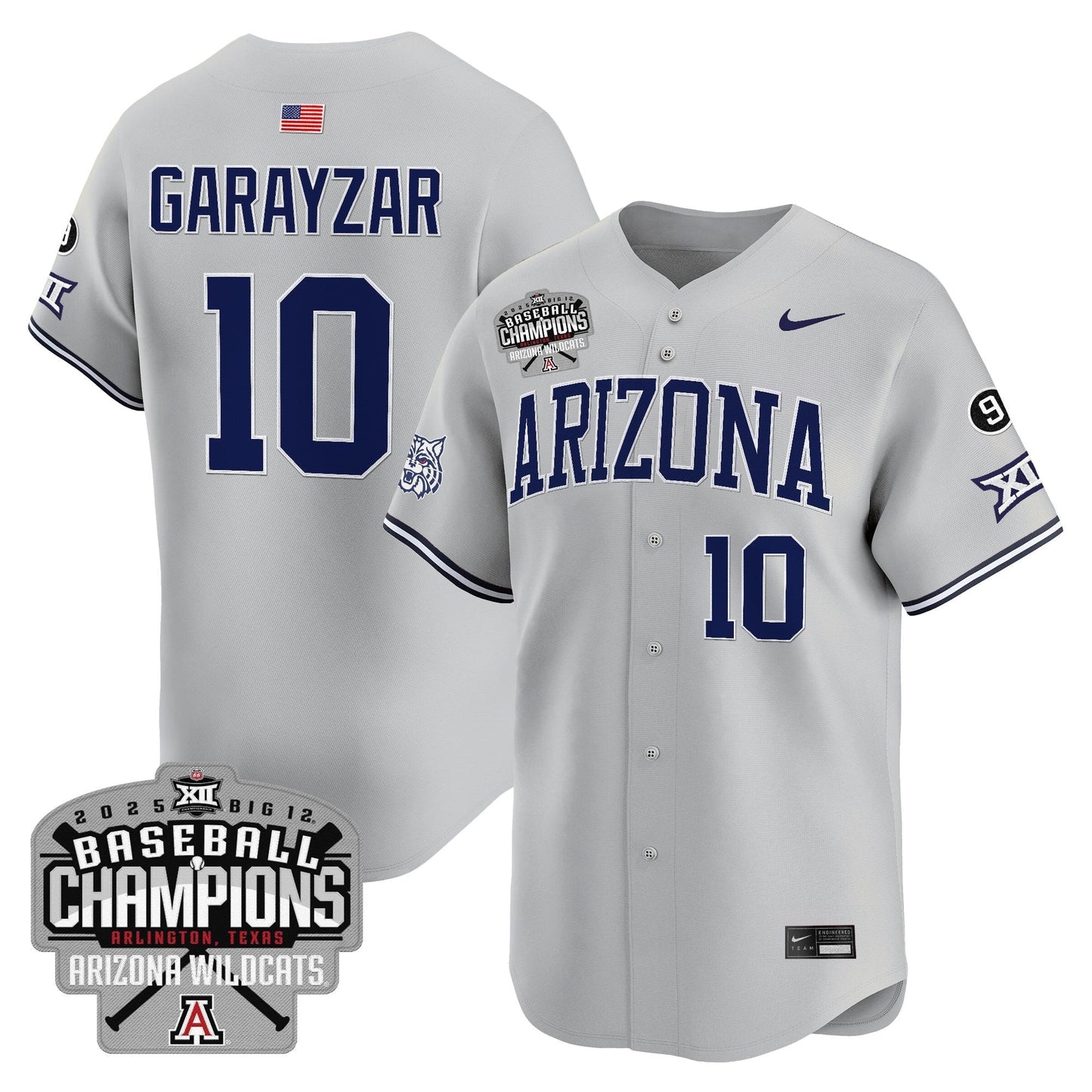 Men's Arizona Wildcats 2025 Big 12 Champions Vapor Premier Limited Jersey - All Stitched