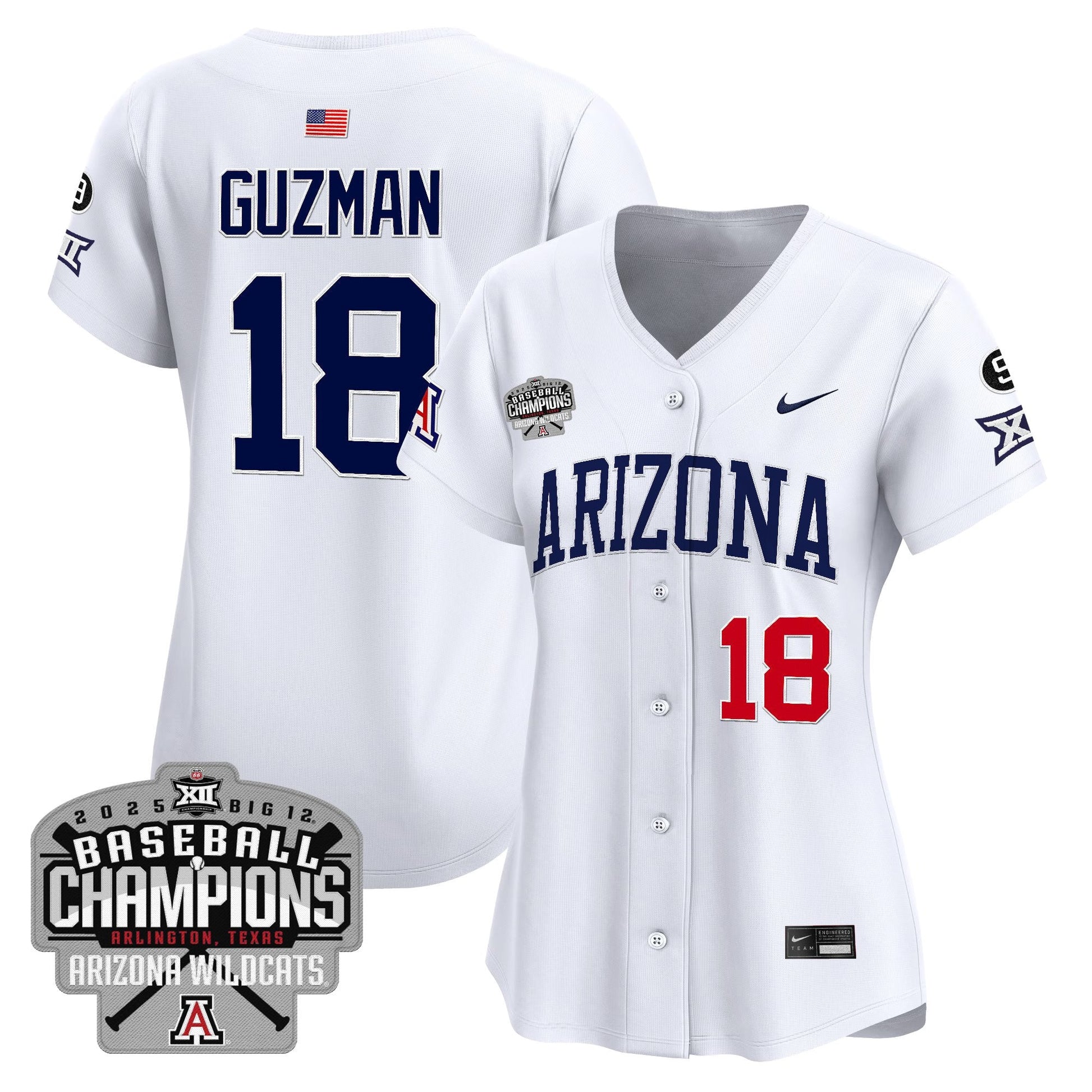 Women's Arizona Wildcats 2025 Big 12 Champions Vapor Premier Limited Jersey - All Stitched