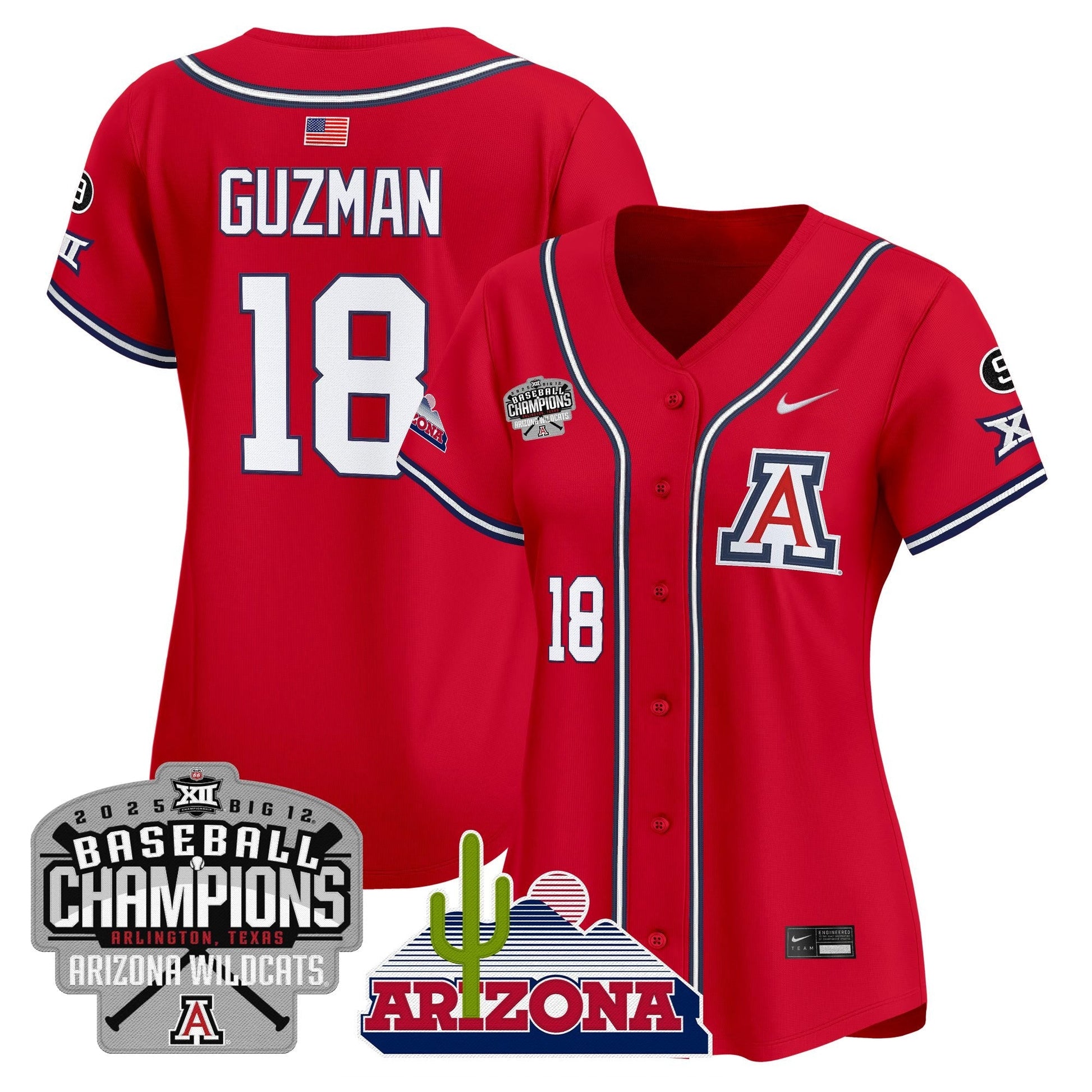 Women's Arizona Wildcats 2025 Big 12 Champions Vapor Premier Limited Jersey - All Stitched