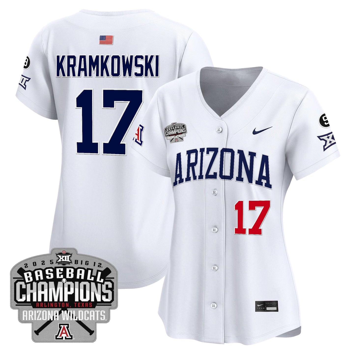 Women's Arizona Wildcats 2025 Big 12 Champions Vapor Premier Limited Jersey - All Stitched