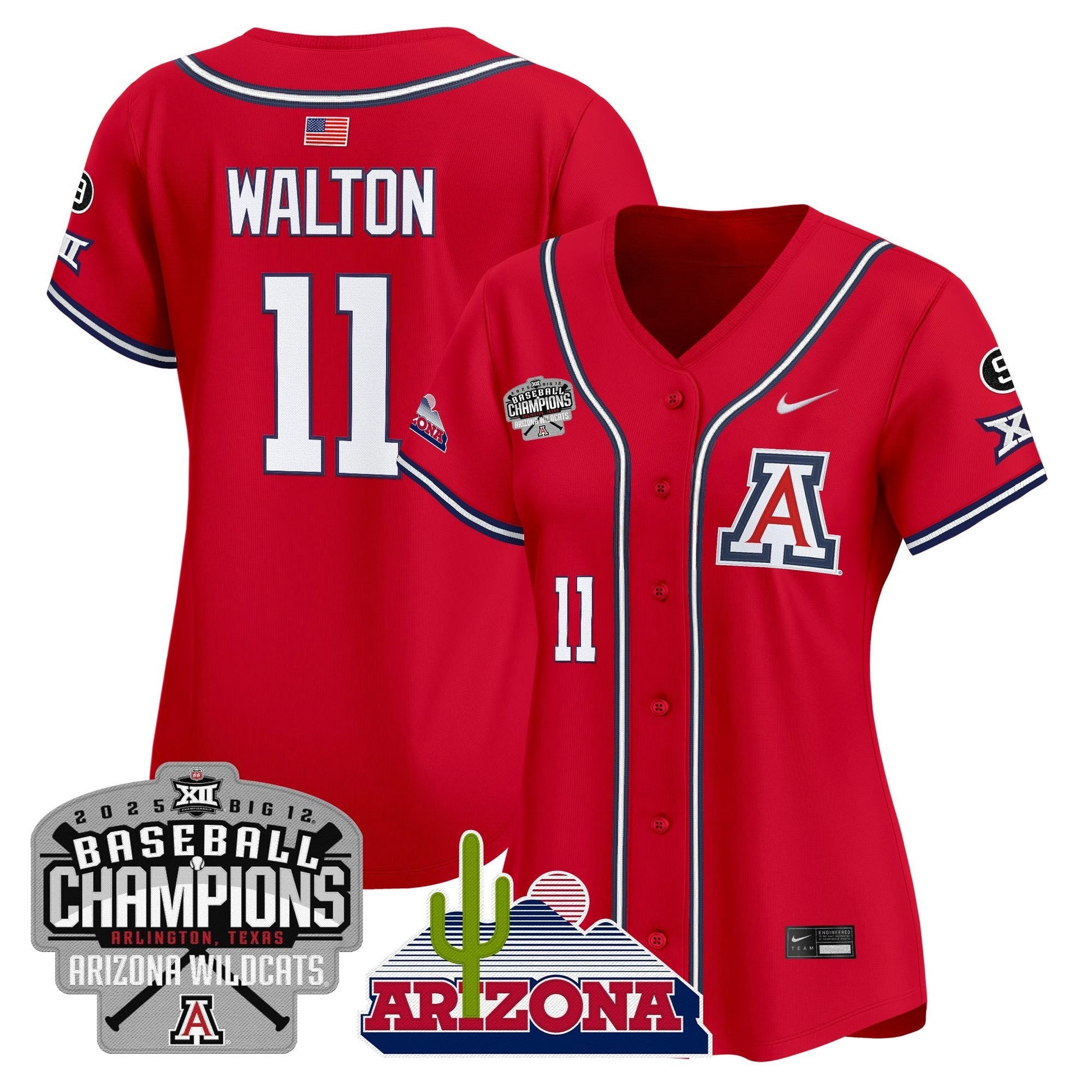 Women's Arizona Wildcats 2025 Big 12 Champions Vapor Premier Limited Jersey - All Stitched