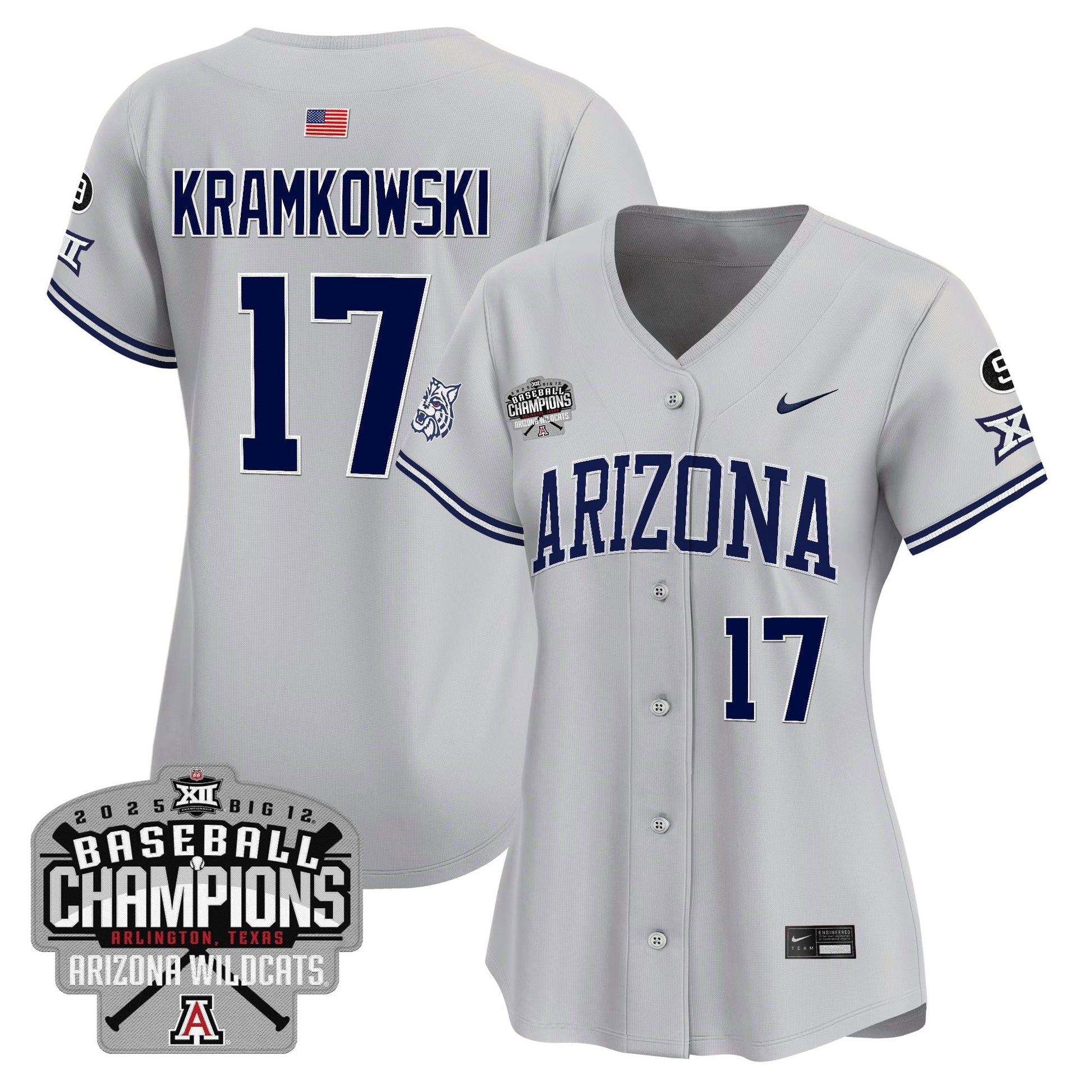 Women's Arizona Wildcats 2025 Big 12 Champions Vapor Premier Limited Jersey - All Stitched