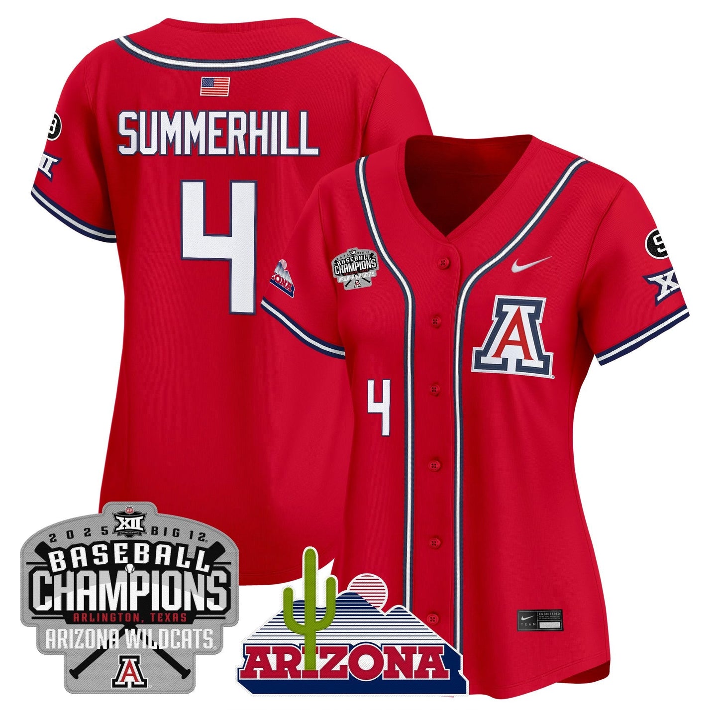 Women's Arizona Wildcats 2025 Big 12 Champions Vapor Premier Limited Jersey - All Stitched