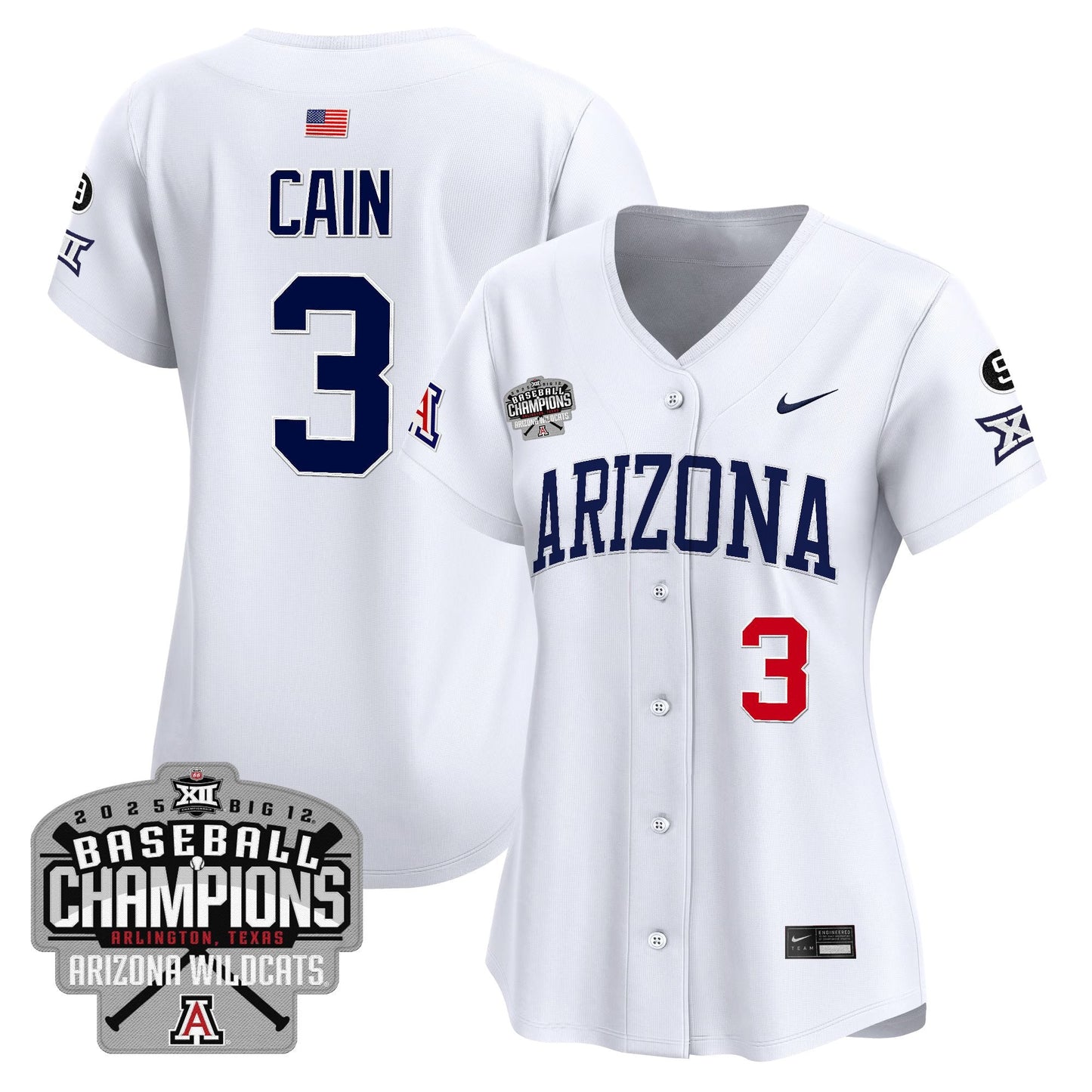 Women's Arizona Wildcats 2025 Big 12 Champions Vapor Premier Limited Jersey - All Stitched