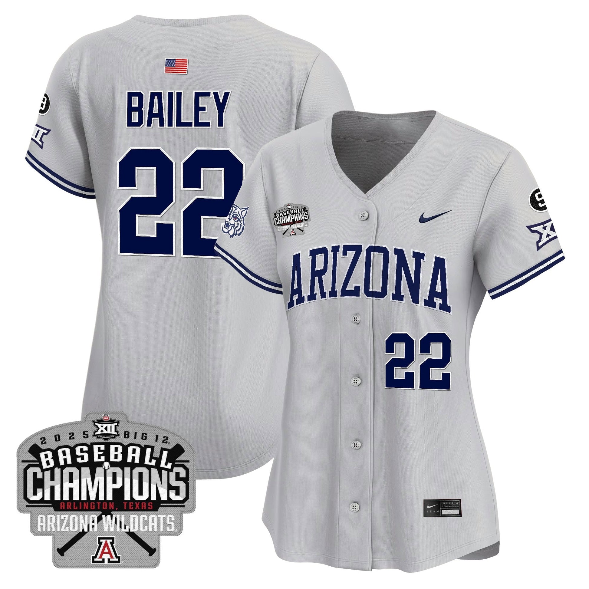 Women's Arizona Wildcats 2025 Big 12 Champions Vapor Premier Limited Jersey - All Stitched