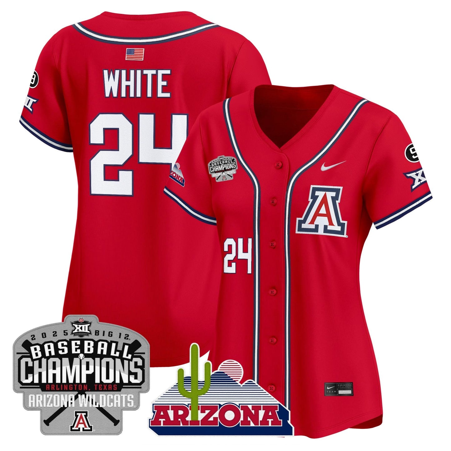 Women's Arizona Wildcats 2025 Big 12 Champions Vapor Premier Limited Jersey - All Stitched