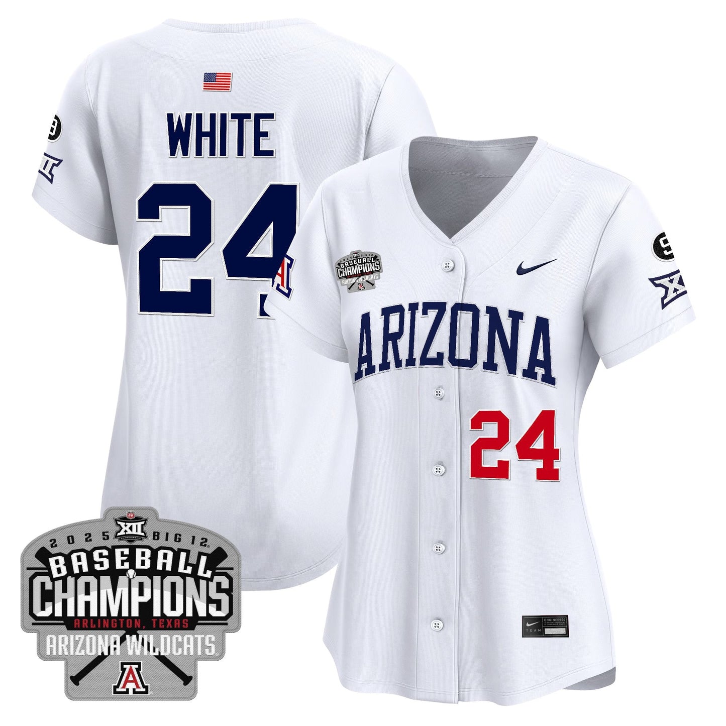 Women's Arizona Wildcats 2025 Big 12 Champions Vapor Premier Limited Jersey - All Stitched