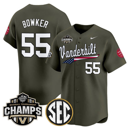 Men's Vanderbilt Commodores 2025 SEC Conference Tournament Champions Vapor Premier Limited Jersey - All Stitched