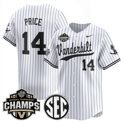 Men's Vanderbilt Commodores 2025 SEC Conference Tournament Champions Vapor Premier Limited Jersey - All Stitched