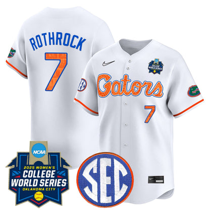 Men's Size - Florida Gators Softball 2025 World Series (WCWS) Vapor Premier Limited Jersey - All Stitched
