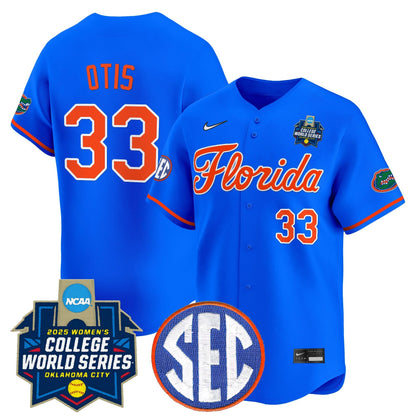 Men's Size - Florida Gators Softball 2025 World Series (WCWS) Vapor Premier Limited Jersey - All Stitched