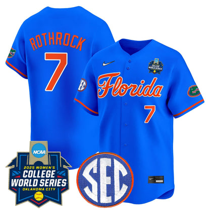 Men's Size - Florida Gators Softball 2025 World Series (WCWS) Vapor Premier Limited Jersey - All Stitched