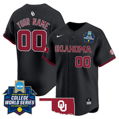 Oklahoma Sooners Softball 2025 World Series (WCWS) Vapor Premier Limited Custom Jersey - All Stitched