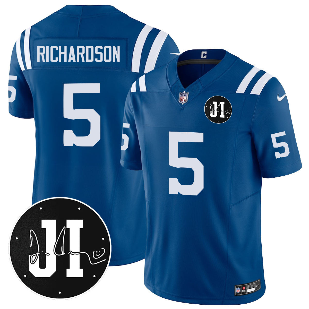 Men's Indianapolis Colts Limited 2025 Jersey - Memorial Patch for Jim Irsay - All Stitched
