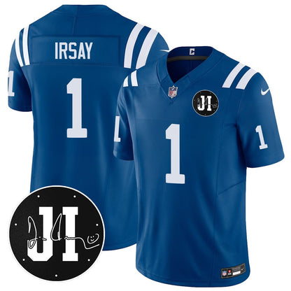 Men's Indianapolis Colts Limited 2025 Jersey - Memorial Patch for Jim Irsay - All Stitched