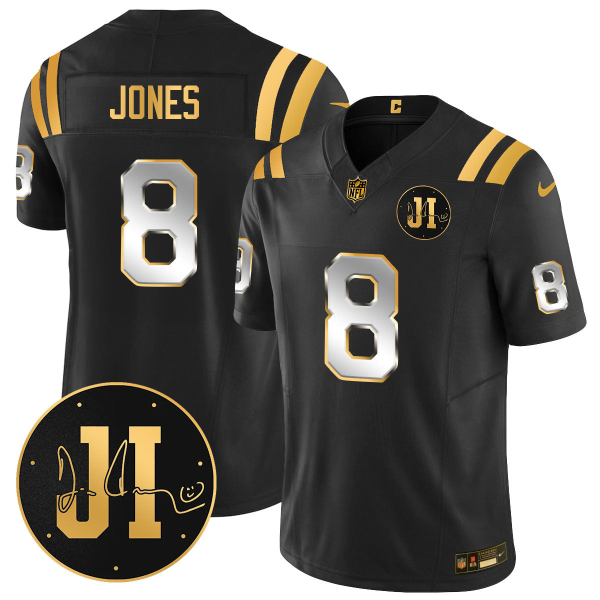 Men's Indianapolis Colts Limited 2025 Jersey - Memorial Patch for Jim Irsay - All Stitched