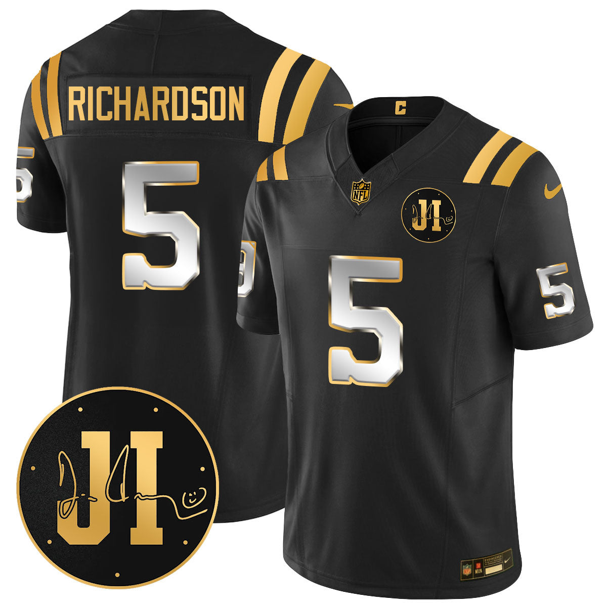 Men's Indianapolis Colts Limited 2025 Jersey - Memorial Patch for Jim Irsay - All Stitched