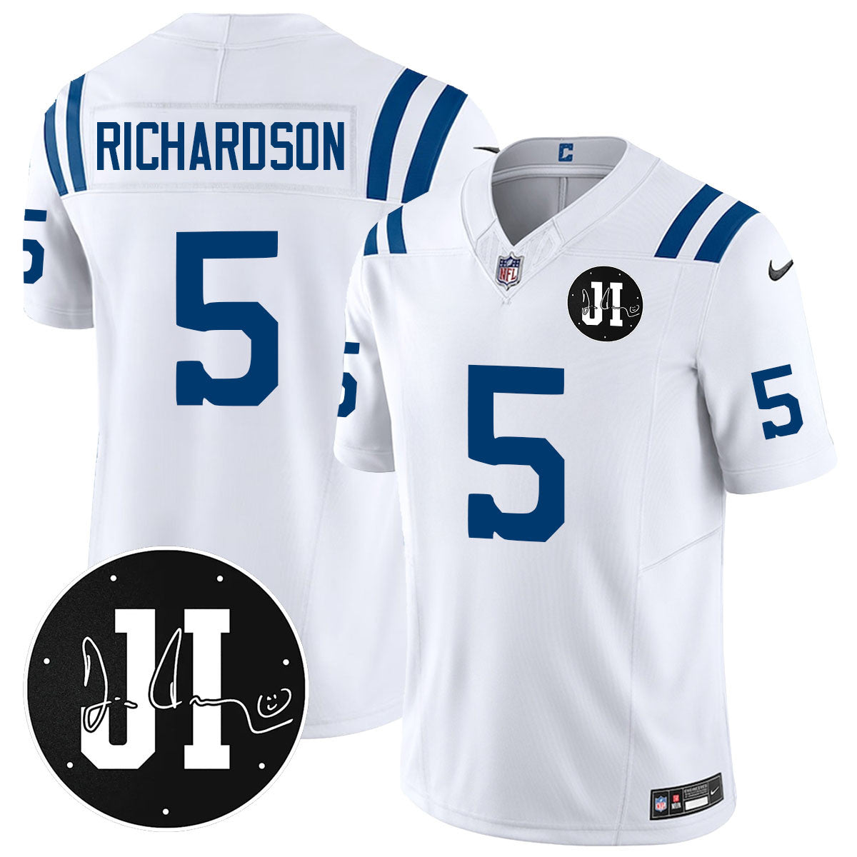 Men's Indianapolis Colts Limited 2025 Jersey - Memorial Patch for Jim Irsay - All Stitched