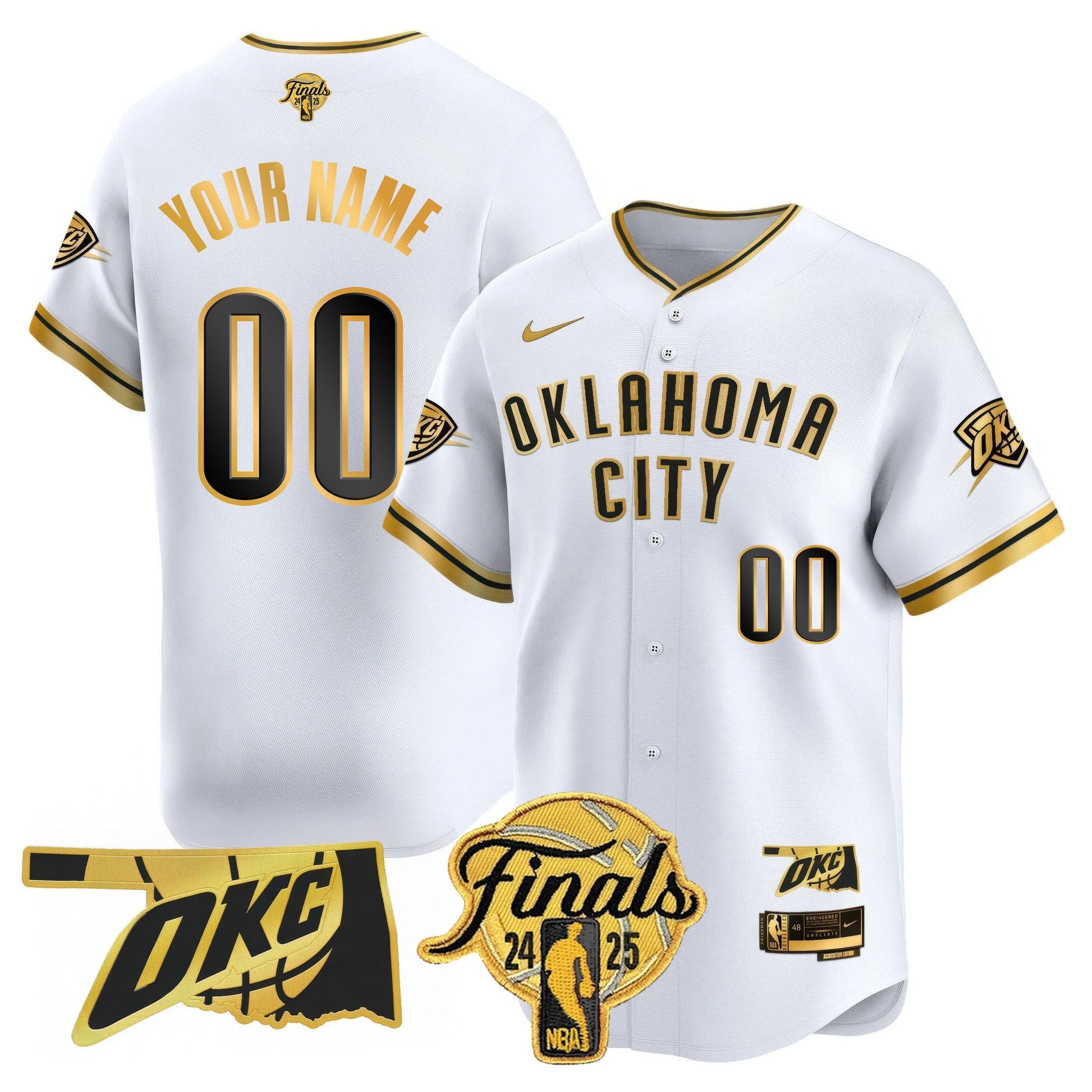 Oklahoma City Thunder Baseball Custom Jersey - Final Patch - All Stitched