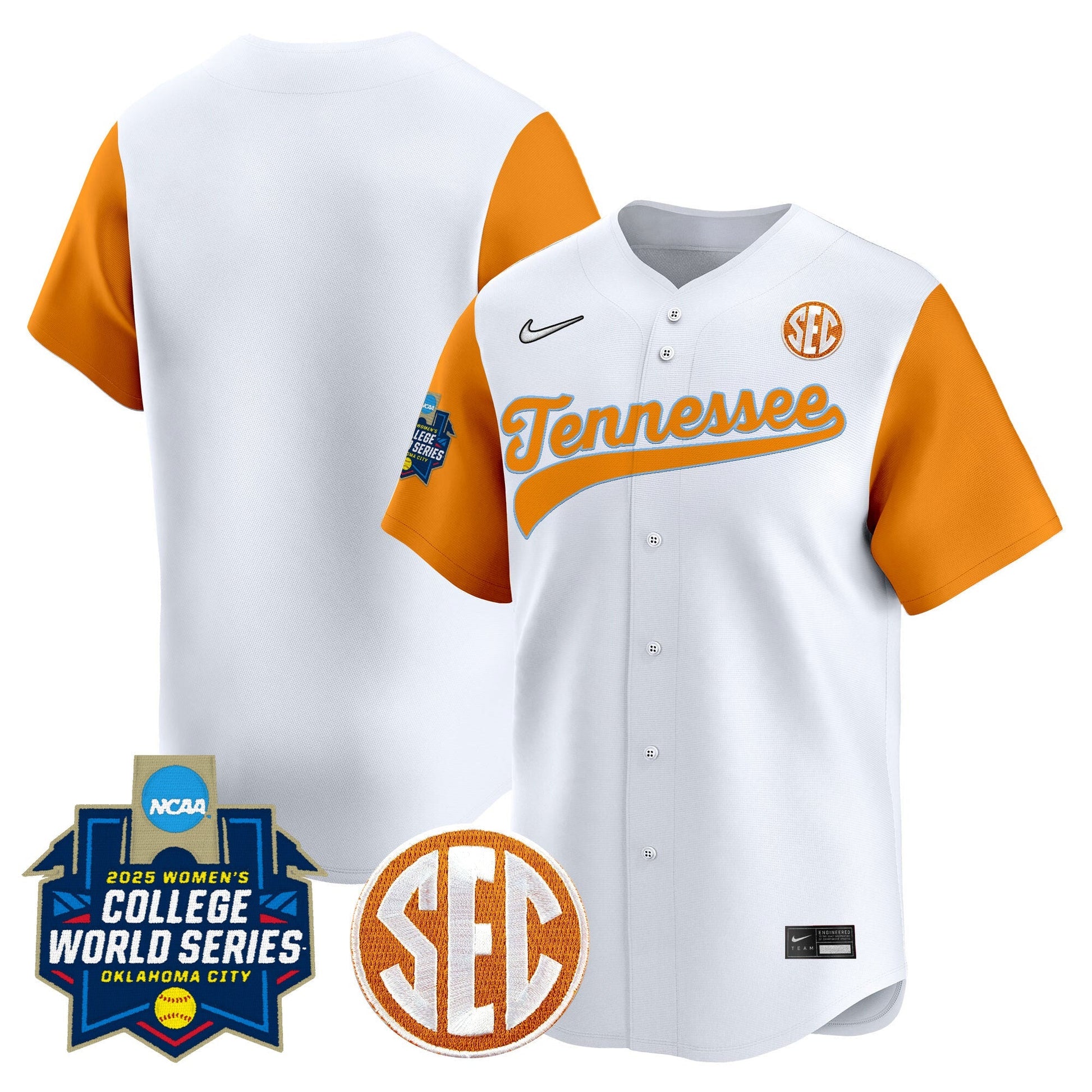 Men's Size - Tennessee Volunteers Softball 2025 World Series (WCWS) Vapor Premier Limited Jersey - All Stitched
