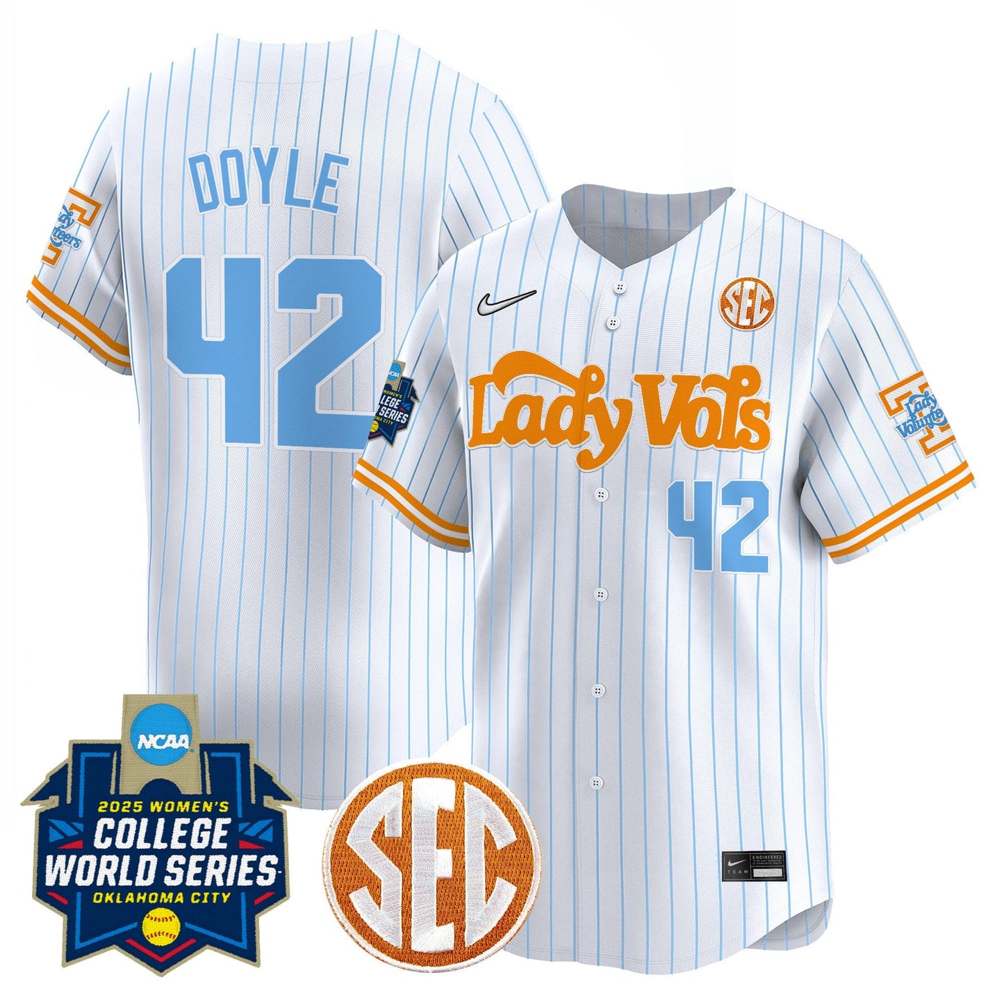 Men's Size - Tennessee Volunteers Softball 2025 World Series (WCWS) Vapor Premier Limited Jersey - All Stitched