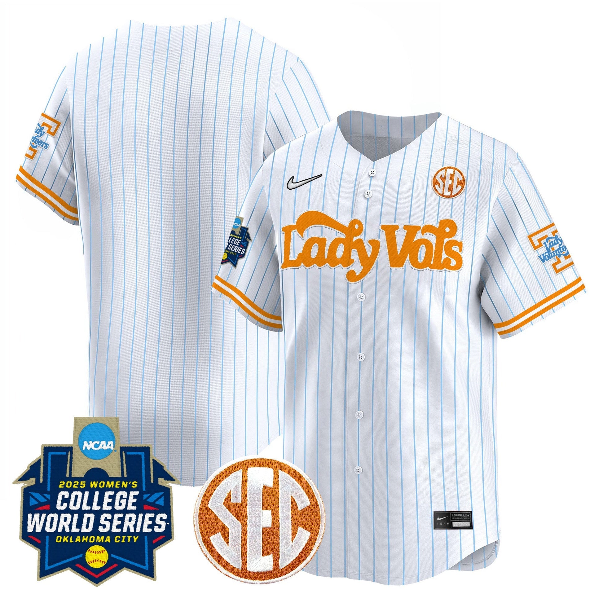 Men's Size - Tennessee Volunteers Softball 2025 World Series (WCWS) Vapor Premier Limited Jersey - All Stitched