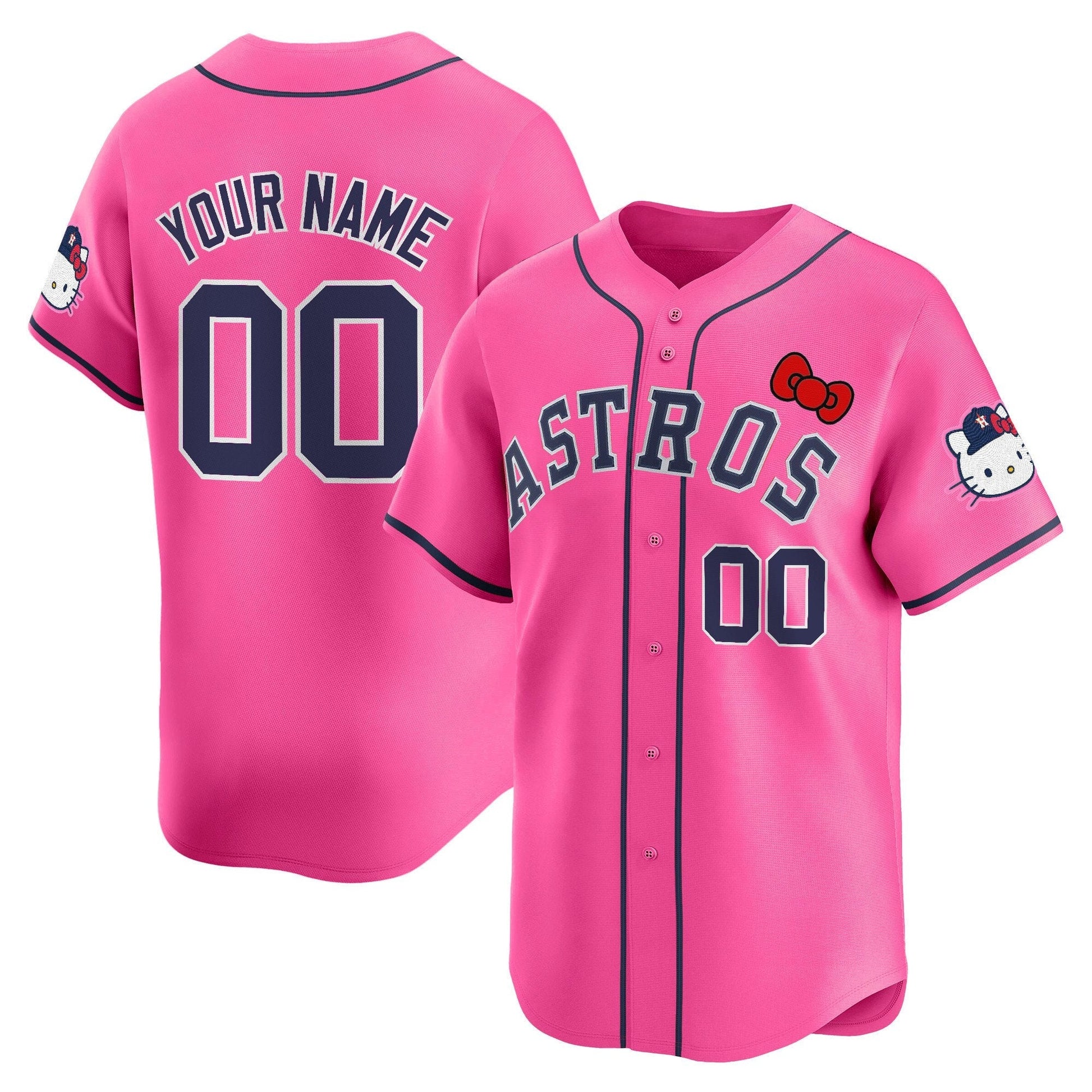 Houston Astros Hello Kitty Vapor Premier Limited Custom Jersey V2 - All Stitched