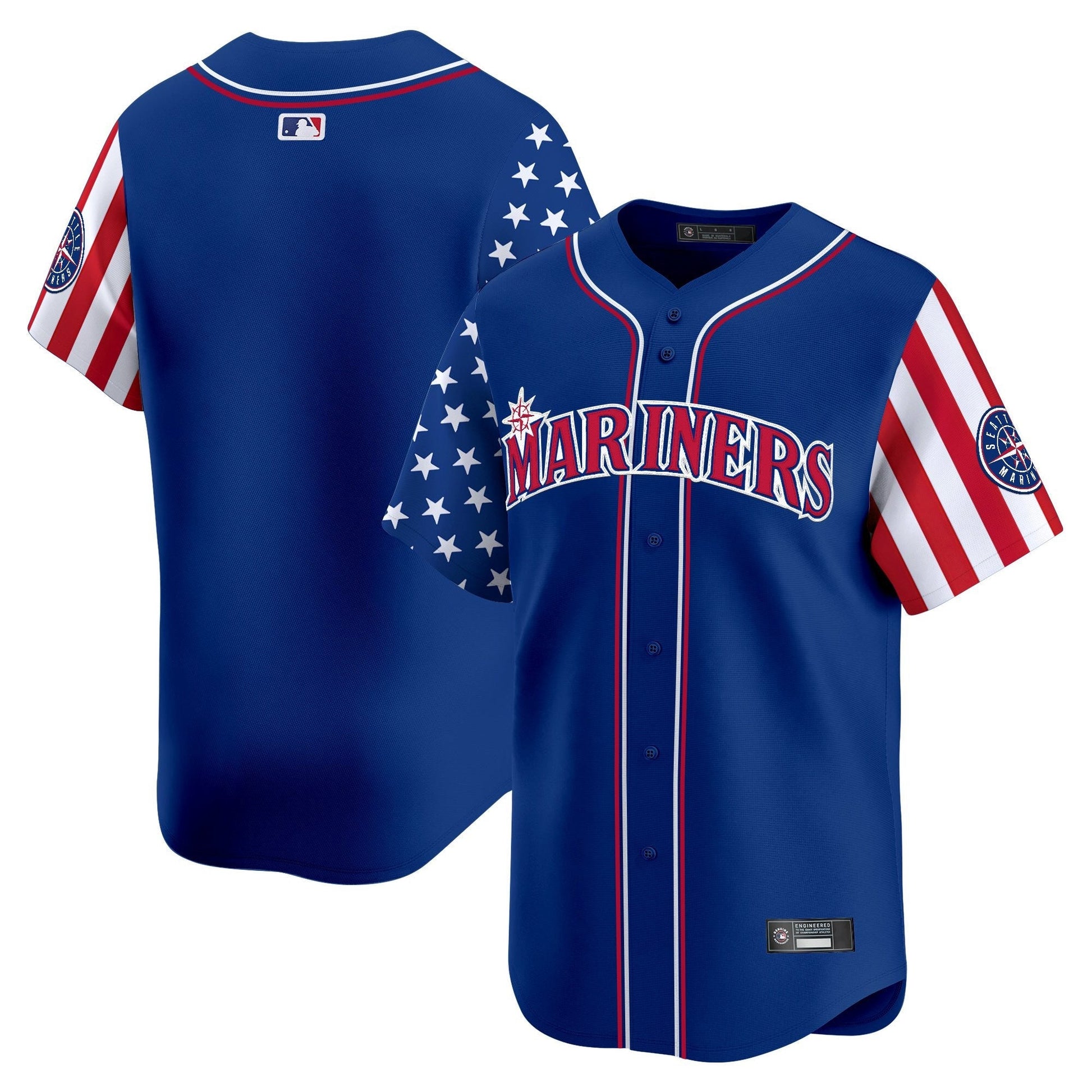 Men's Seattle Mariners 2025 Independence Day Vapor Premier Limited Jersey - All Stitched