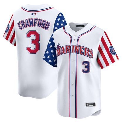 Men's Seattle Mariners 2025 Independence Day Vapor Premier Limited Jersey - All Stitched