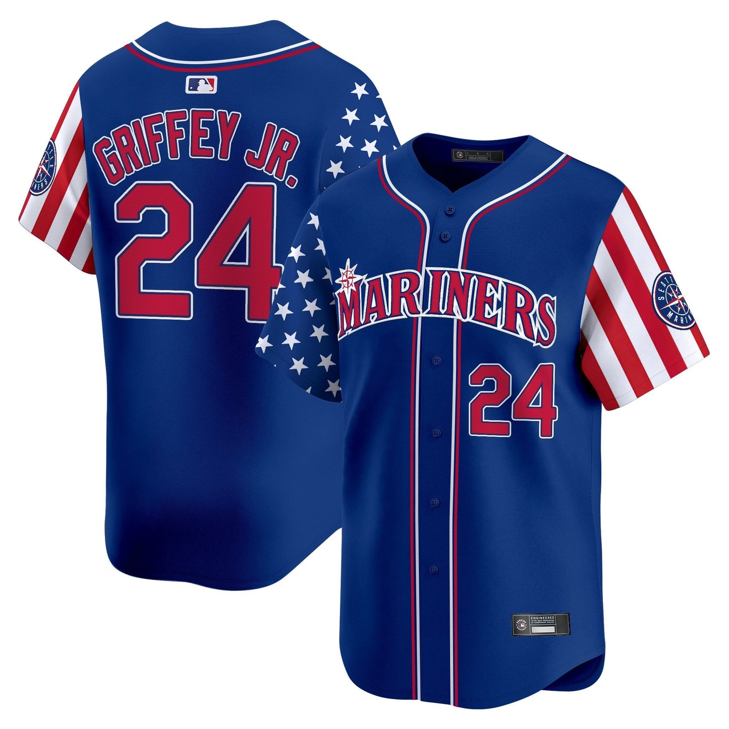 Men's Seattle Mariners 2025 Independence Day Vapor Premier Limited Jersey - All Stitched