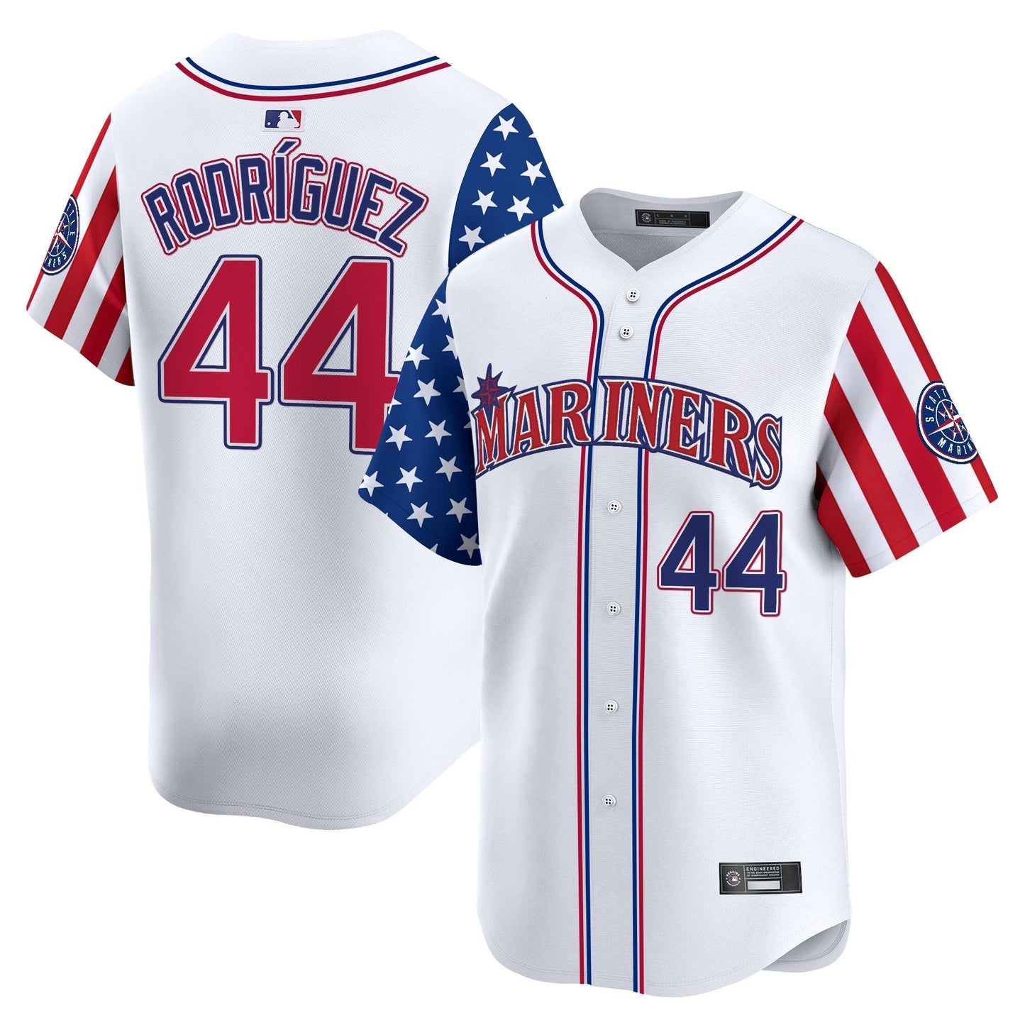 Men's Seattle Mariners 2025 Independence Day Vapor Premier Limited Jersey - All Stitched