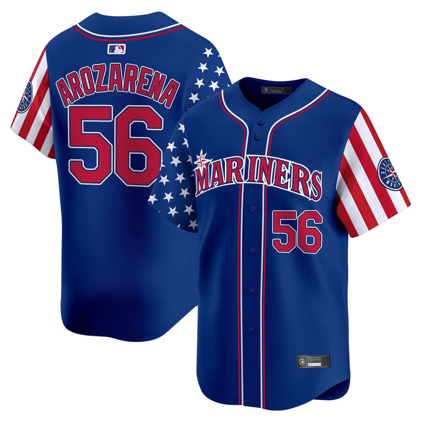 Men's Seattle Mariners 2025 Independence Day Vapor Premier Limited Jersey - All Stitched