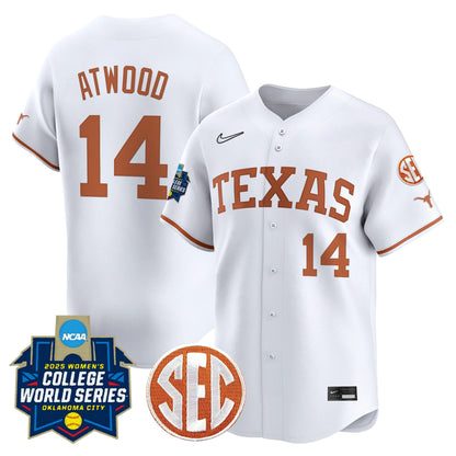 Men's size - Texas Longhorns Softball 2025 World Series (WCWS) Vapor Premier Limited Jersey - All Stitched