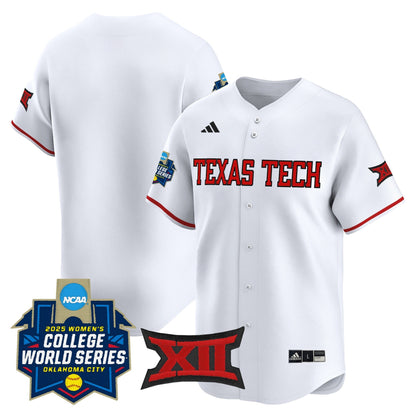 Men's size - Texas Tech Red Raiders Softball 2025 World Series (WCWS) Vapor Premier Limited Jersey - All Stitched