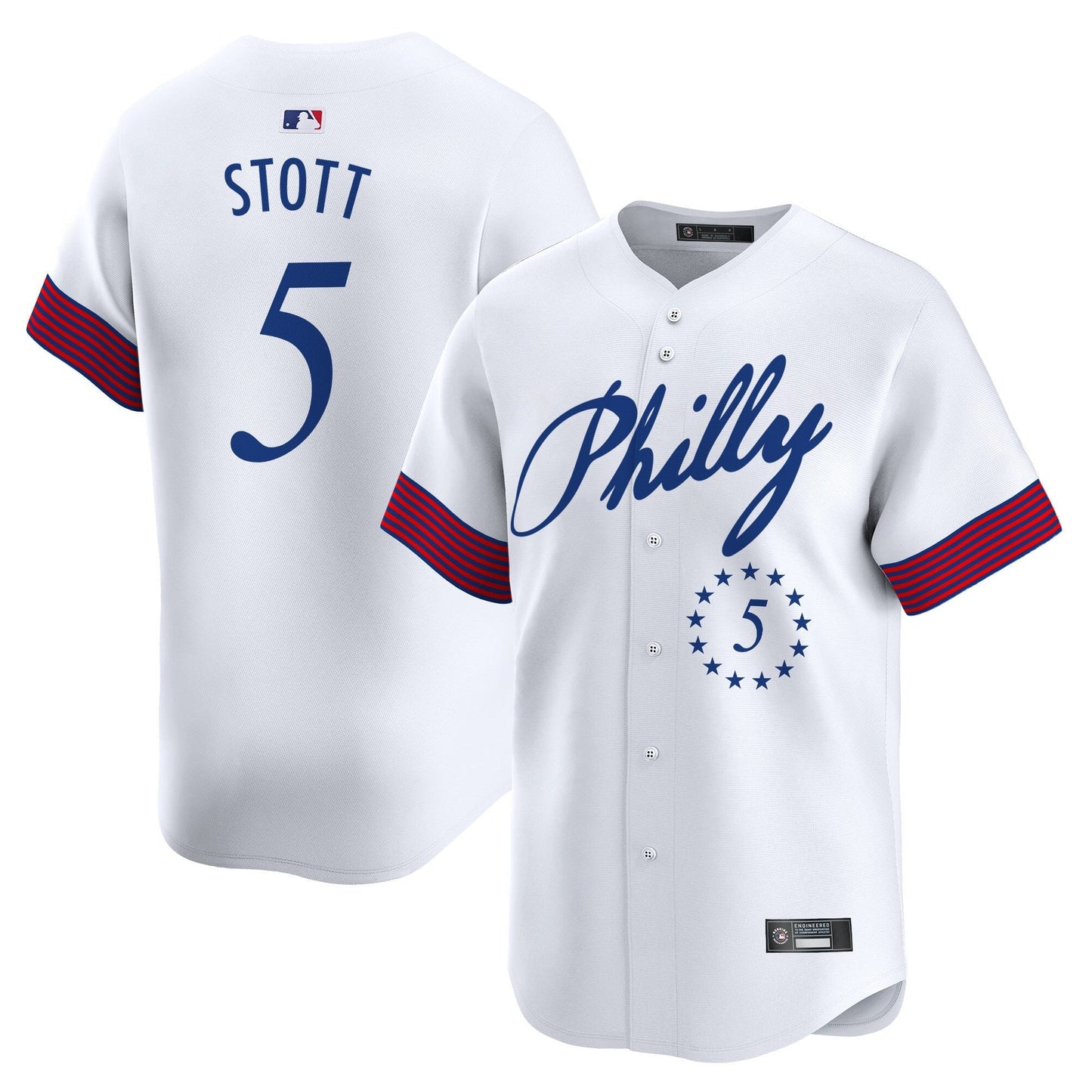 Men's Philadelphia Phillies 2025 Independence Day Vapor Premier Limited Jersey V2 - All Stitched