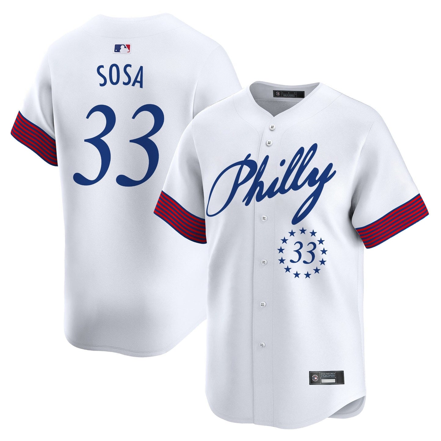 Men's Philadelphia Phillies 2025 Independence Day Vapor Premier Limited Jersey V2 - All Stitched