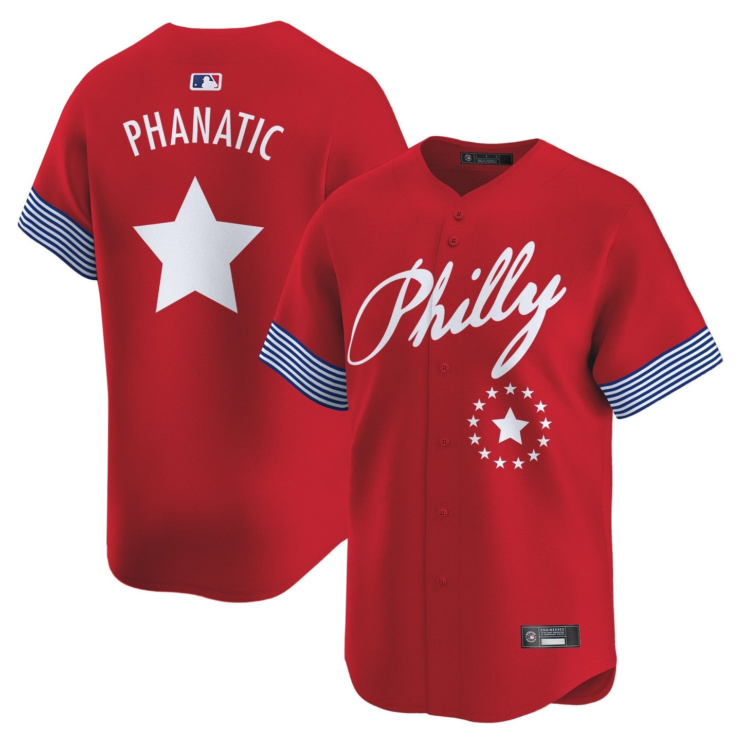 Men's Philadelphia Phillies 2025 Independence Day Vapor Premier Limited Jersey V2 - All Stitched