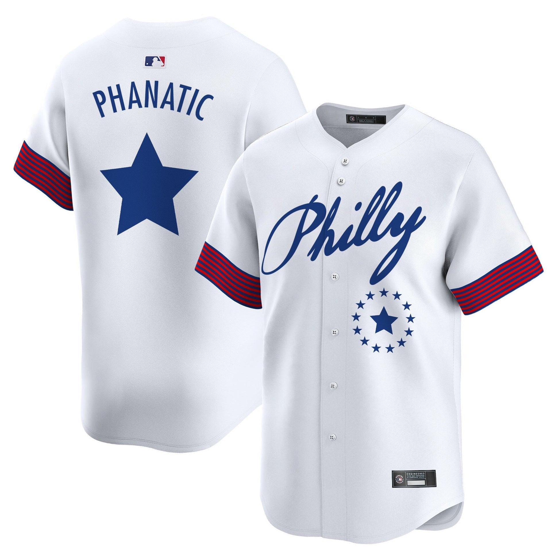 Men's Philadelphia Phillies 2025 Independence Day Vapor Premier Limited Jersey V2 - All Stitched